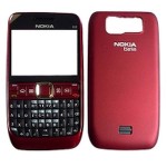 Front & Back Panel For Nokia E63 - Red