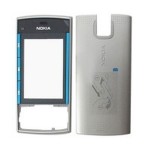 Front & Back Panel For Nokia X3 - Silver