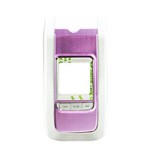 Front Cover For LG U880 - Pink With White