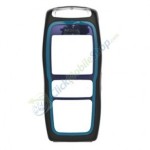 Front Cover For Nokia 3220 - Black With Blue