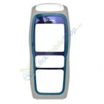 Front Cover For Nokia 3220 - White With Blue