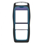 Front Cover For Nokia 3220 Black With Blue - Maxbhi Com