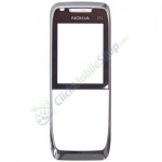 Front Cover For Nokia E51 - Silver WithBlack