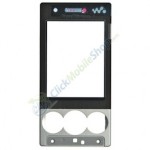 Front Cover For Sony Ericsson W705 - Black With Silver