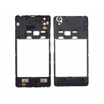 Lcd Frame Middle Chassis For Lenovo A6000 Shot Black By - Maxbhi Com
