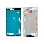 Lcd Frame Middle Chassis For Sony Ericsson Xperia L S36h White By - Maxbhi Com