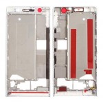 Lcd Frame Middle Chassis For Huawei Ascend P6 With Dual Sim White By - Maxbhi Com