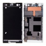Lcd Frame Middle Chassis For Sony Xperia C3 Dual D2502 White By - Maxbhi Com