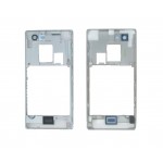 Lcd Frame Middle Chassis For Sony Xperia J St26i White By - Maxbhi Com