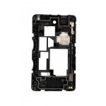 Lcd Frame Middle Chassis For Nokia Asha 501 Dual Sim Black By - Maxbhi Com