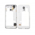 Lcd Frame Middle Chassis For Samsung Galaxy S5 Plus White By - Maxbhi Com