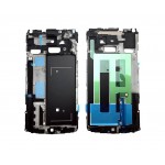 Lcd Frame Middle Chassis For Samsung Galaxy Note 4 Duos Black By - Maxbhi Com