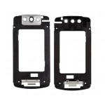 Lcd Frame Middle Chassis For Blackberry Pearl Flip 8220 Black By - Maxbhi Com