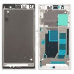 Lcd Frame Middle Chassis For Sony Xperia Z Lt36i White By - Maxbhi Com