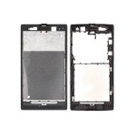 Lcd Frame Middle Chassis For Sony Xperia Ion Lte Lt28i Black By - Maxbhi Com