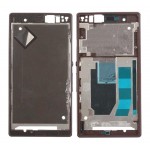 Lcd Frame Middle Chassis For Sony Xperia Z L36h C6603 Purple By - Maxbhi Com