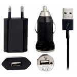 3 in 1 Charging Kit for Acer Liquid Metal with USB Wall Charger, Car Charger & USB Data Cable
