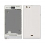 Full Body Housing For Sony Xperia Miro St23i White Silver - Maxbhi.com