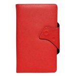 Flip Cover for Ambrane A3-7 Plus - Red