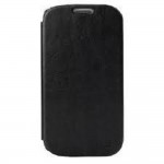 Flip Cover for Celkon i4 - Black & Silver
