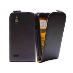 Flip Cover for HTC Desire X Dual SIM with dual SIM card slots - Black