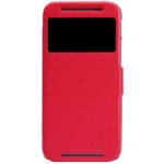 Flip Cover for HTC M7 - Red