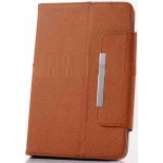 Flip Cover for Intex I-Buddy Connect 3G - Brown