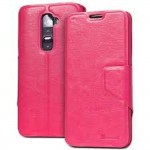 Flip Cover for LG G2 D800 - Dark Pink