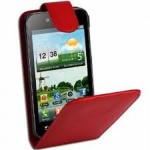 Flip Cover for LG Optimus 2X - Red