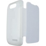 Flip Cover for Micromax A28 Bolt - White