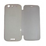 Flip Cover for Micromax A300 Canvas Gold - White