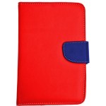 Flip Cover for Micromax Canvas Tab P650E - Red