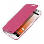 Flip Cover for Motorola Moto X (2014) - Pink