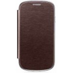 Flip Cover for Samsung I8190 Galaxy S3 mini - Amber Brown