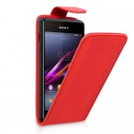 Flip Cover for Sony Xperia E - Red