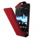 Flip Cover for Sony Xperia Tipo ST21a - Deep Red