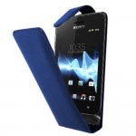 Flip Cover for Sony Xperia Tipo ST21a - Navy Blue
