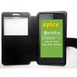 Flip Cover for Spice Dream Uno H Mi-498H - Black