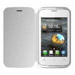 Flip Cover for Videocon V1585 - White