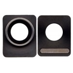 Camera Lens Glass with Frame for Apple iPhone 4s Black