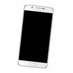 Camera Lens Glass with Frame for Samsung Galaxy A8 White