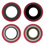 Camera Lens Glass With Frame For Apple Iphone 12 Mini Red By - Maxbhi Com