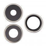 Camera Lens Glass With Frame For Apple Iphone 15 Pro Max White By - Maxbhi Com