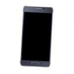 Camera Lens Glass with Frame for Samsung Galaxy Alpha Black