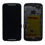 Lcd With Touch Screen For Motorola Moto G2 Dual Sim Black By - Maxbhi Com