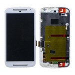 Lcd With Touch Screen For Motorola Moto G 2nd Gen Dual Sim White By - Maxbhi Com