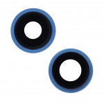 Camera Lens Glass With Frame For Apple Iphone 13 Blue By - Maxbhi Com