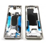 Lcd Frame Middle Chassis For Sony Xperia 5 V Silver By - Maxbhi Com