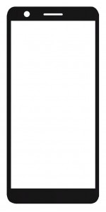 Replacement Front Glass For Nokia C02 Black By - Maxbhi Com