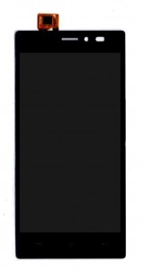 Lcd With Touch Screen For Lava X17 Gold Black By - Maxbhi.com